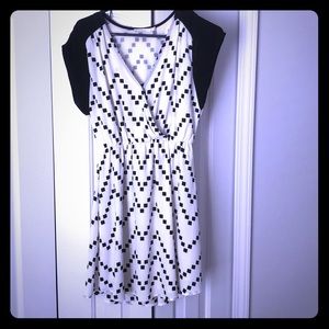 Nordstrom Black and Cream Dress Size Med